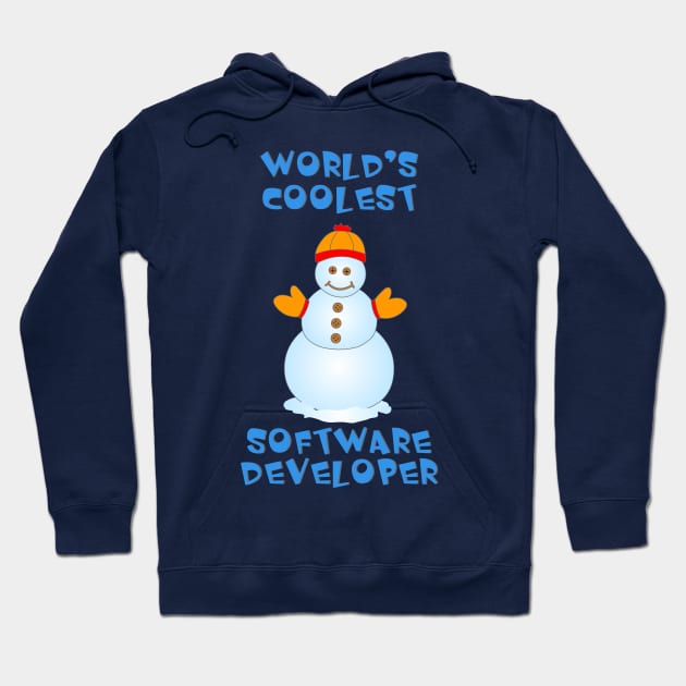 Coolest Software Developer Snowman Hoodie by Barthol Graphics